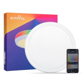 Coupon BlitzWill® BW-CLT1 LED Smart Ceiling Light 30cm with Main Light and RGB Atmosphere Light 2700-6500K Adjustable Temperature APP Remote Control Optional & DIY Scene Mode