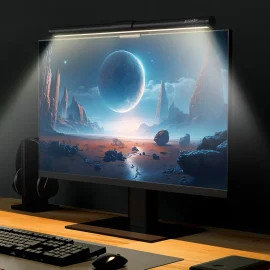 Coupon BlitzWolf® BW-CML2 Air Monitor Light Bar Touch Control Eye Protection Anti-Glare 300-1000Lux Adjustable Cool/Mix/Warm Light Color Temperature USB e-Reading Light for Home Office PC Computer