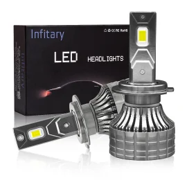 Coupon Car LED Headlamps H7 H4 110W 7600LM 6500K White Car Bulbs Lamp WaterProof IP68