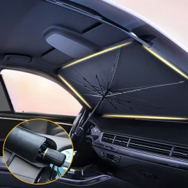 Coupon Car Windshield Shade Umbrella – Foldable Car Umbrella Sunshade Cover UV Block Car Front Window Heat Insulation