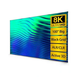 Coupon CASIRIS 8K ALR Projector Screen 100-Inch Black Grid 16:9 Aluminum Frame 160°Viewing Angle Anti-Light Rejecting Home Cinema Compatible for All UST Projector Beamer for XIAOMI FENGMI