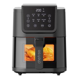 Coupon Chefree AFW01 Air Fryer with ViewCook Window 5L/5.3QT Energy Efficient 6 Preset Cooking Menu Black