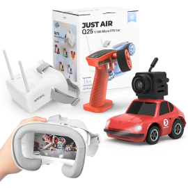Coupon Diatone SNT JustAir Q25 1/100 2.4G FPV/RTR Micro RC Car LED Lights Optional Goggles Vehicles Models Toys