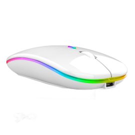 Coupon Dual Mode BT3.0/5.2 2.4G Wireless Mouse Adjustable 800-1600DPI Rechargeable LED Light Silent Mice for Laptop PC