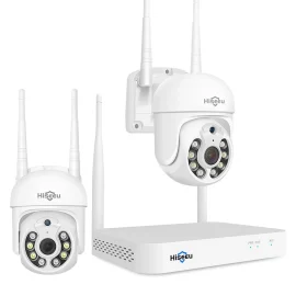 Coupon Hiseeu WK-2HD205 2 Cameras 5MP WiFi CCTV PTZ Camera Security System Kit 10CH NVR Recorder AI Motion Tracking IP Camera Set Video Surveillance System