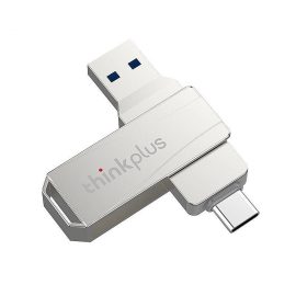 Coupon Lenovo ThinkPlus MU252 Type-C & USB3.1 Flash Drive 32G 64G 128G 256G Metal Interface Waterproof Heat Resistance 360° Rotation Fast Data Transmission Portable Memory U Disk