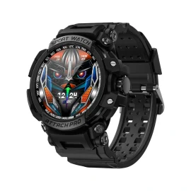 Coupon LOKMAT ATTACK PRO 1.32 inch TFT 50ATM Waterproof AI Voice SpO2 Blood Oxygen Heart Rate Monitor Multi-sport Modes Smart Watch – Black