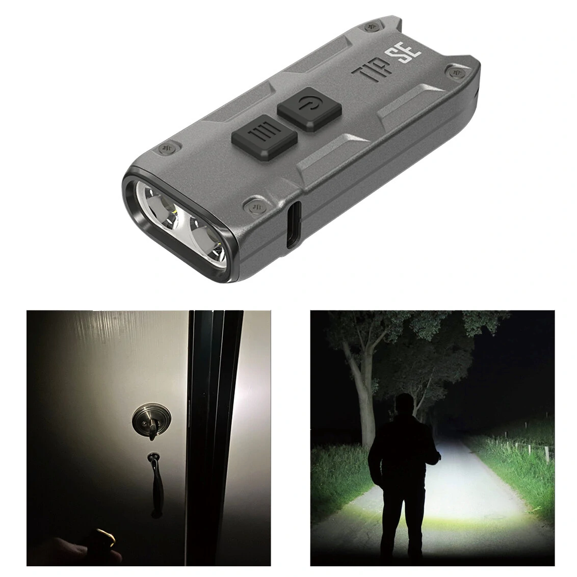 Coupon NITECORE TIP SE 700LM P8 Dual Light LED Keychain Flashlight Type-C Rechargeable QC Every Day Carry Mini Torch