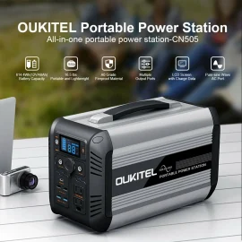 Coupon OUKITEL CN505 614Wh 500W Portable Power Station LiFePO4 Lithium Iron Battery Back with 10 Versatile Outlets For Home Tool Outdoor Camping Devices