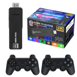 Coupon Powkiddy Y3 Arcade Game Console with 4K TV Stick RK3228A Android 7.1 HD Playback 2.4G Wireless Gamepad Joystick for PSP Emulator – 64G