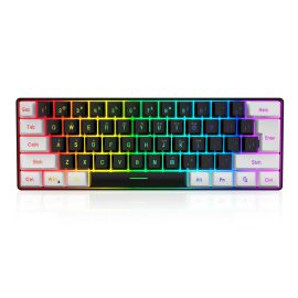 Coupon V700 61 Keys Gaming RGB Keyboard USB Backlight Mechanical Feel With Multiple Shortcut Key Combinations for Gamers