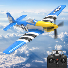 Coupon VolantexRC Mini Mustang P-51D V2 EPP 400mm Wingspan 2.4G 4CH 6-Axis Gyro One Key Aerobatics XPilot Stabilization System RC Airplane Trainer RTF for Beginner