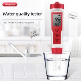 Coupon 4 in 1 PH Meter PH/TDS/EC/Temperature Meter Digital Water Quality Monitor Tester for Pools Drinking Water Aquariums EZ9908