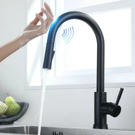 Coupon AGSIVO Smart Touch Kitchen Sink Faucet with Pull Down Sprayer Motion Sensor Cold and Hot Mixed Tap SUS 304 Stainless Steel Brushed Nickle – Brushed Nickel