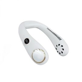 Coupon AGSIVO USB Rechargeable Bladeless Neck Fan 3000mAh Battery LED Display 3 Speeds Cooling Fan For Indoor and Outdoor