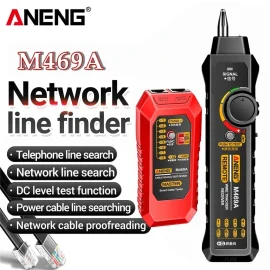 Coupon ANENG M469A Smart Network Cable Tester RJ45 RJ11 LAN Cable Tester Finder Wire Tracker Receiver Networking Tool Network Repair