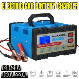 Coupon AUTSOME 12V/24V Automobile Motorcycle Universal Electric Car Battery Charger EU Plug