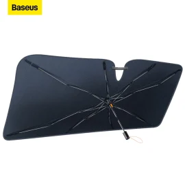 Coupon Baseus Car Windshield Sunshades Cover Foldable Sun Shade Sunblind Front Window Protection For Tesla Model 3 Y