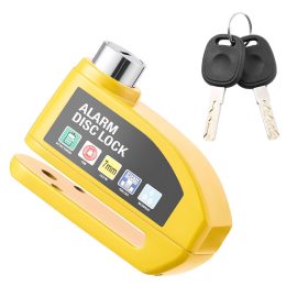 Coupon Bike Loud Warning Lock Security Alarm Protection Waterproof Large Capacity Battery Aluminum Alloy Wheel Lock for Motorcycle Scooter
