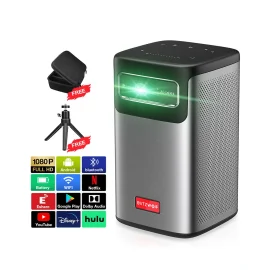Coupon BlitzWolf® BW-VT2 ProMax DLP Mini Projector WIFI6 Android TV Bluetooth 5.0 Auto Focus Auto Keystone Correction Netflix YouTube Built-in Battery 3D Home Theater Outdoor Movie – EU Plug