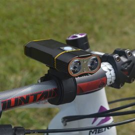 Coupon DL12 Bike Headlight 10400mAh Battery Power Display IPX6 Waterproof 5 Light Modes 360° Rotation Aluminum Alloy Front Light Flashlight for Bicycle Motorcycle Scooter