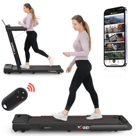 Coupon GEEMAX 3.0 HP 2 in 1 Folding Treadmill Walking Pad Under Desk Treadmill for Home Office Exercise 120 KG Capacity – Multifunction