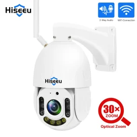 Coupon Hiseeu 30X Zoom 5MP WiFi PTZ Camera Wireless Color Night Vision 2-way Audio IP66 Waterproof Face Humanoid Detection 2D&3D Noise Reduction Support ONVIF2.0 H.265 Outdoors IP Security Surveillance Camera
