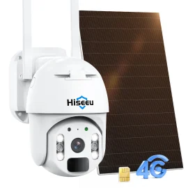 Coupon Hiseeu Wireless 4G LTE Cellular Security Camera NO WIFI PTZ Color Night Vision 2-Way Audio PIR Detection IP66 Waterproof 2K Solar Powered Outdoor Camera