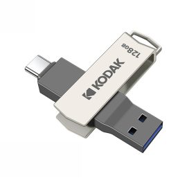 Coupon K273 2 in 1 Type C & USB3.2 Flash Drive 128GB OTG Metal USB Stick Pendrive Cle OTG USB Flash Stick