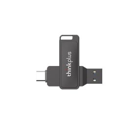 Coupon Lenovo Thinkplus MU233 Type CandUSB3.2 Flash Drive Dual Metal Interface 256G High Speed Data Transmission Portable Memory U Disk for Laptop Phone PC