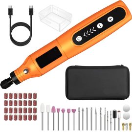 Coupon Mini Cordless Rotary Tool 5-Speed USB Charging Rotary Tool Kit with 55 Accessories Multi-Purpose 3.7V Power Rotary Tool for Sanding Polishing Drilling Etching Engraving DIY Crafts