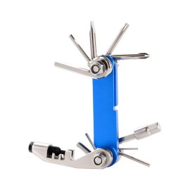 Coupon Multifunctional 12 in 1 Bike Repair Tool Kit Aluminum Alloy Sturdy Durable Maintenance Set Cross Screwdriver Chain Cutter for Bicycle