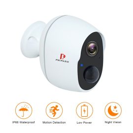 Coupon Pripaso 1080P Wireless Battery Powered IP CCTV Camera Outdoor Indoor Home Waterproof Security Rechargeable Wifi Battery Camera
