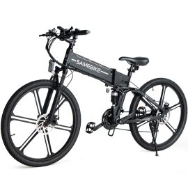 Coupon SAMEBIKE LO26-II 10Ah 48V 500W 26 Inches Moped Electric Bike Smart Folding Bike 80km Mileage Max Load 100-150kg With EU Plug Dual Dics Brake