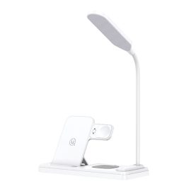 Coupon USAMS US-CD195 15W 10W 7.5W 5W Wireless Charger Fast Wireless Charging Holder with Table Lamp for Qi-enabled Smart Phones for iPhone 12 13 14 14 Pro for Samsung Galaxy S23 for Xiaomi13pro for Airpods for Smart Watch
