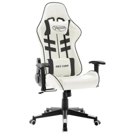 Coupon VidaXL Gaming Chair White and Black Artificial Leather Ergonomic Design High Back Gamer Racing Chair Home Office