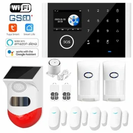 Coupon WIFI GSM Alarm System Kits Tuya Smart Home Wifi Door Sensor Doorbell Motion Sensor/Detector Security Alarms for Home