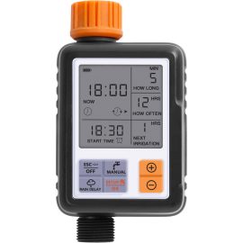 Coupon AGSIVO Sprinkler Timer Programmable Water Timer With Rain Delay for Garden Hose Automatic Watering System Waterproof Digital Irrigation Timer System