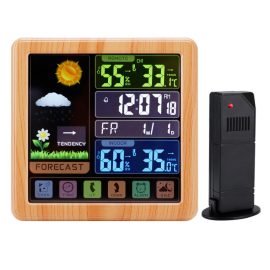 Coupon AGSIVO Wireless Touch Screen Digital Weather Station Alarm Clock Indoor Outdoor Thermometer Humidity Display With Atomic Clock / Forecast Station / Calendar / 12/24H / Snooze / USB Charger