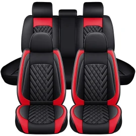Coupon ELUTO 11pcs Universal 5 Seater Car Seat Covers Seat Cushion PU Leather Non-slip Protector Mat