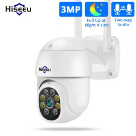Coupon Hiseeu WHD303 3MP WIFI Outdoor Camera 1536p 5x Digital Zoom PTZ IP Audio Camera P2P OnVIF CCTV Monitoring Wireless CCTV System