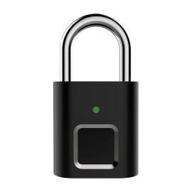 Coupon USB Rechargeable Mini Smart Padlock Fingerprint Lock for Anti-Theft Security Door Luggage Locker Small Box