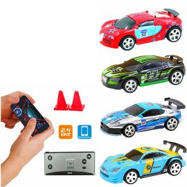 Coupon 1/58 2.4G 4CH Electric Mini RC Car App Controlled Radio Remote Control Mini Racing Toys Model
