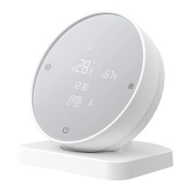 Coupon AGSIVO Tuya Wifi Thermometer Hygrometer Alarm Clock Temperature and Humidity Sensor Compatible with Alexa & Google Home