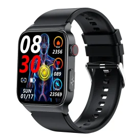 Coupon E500 1.83 inch HD Screen ECG Monitor Heart Rate Blood Pressure SpO2 Monitor Fitness Tracker 280mAh Battery BT 5.1 IP68 Waterproof Smart Watch
