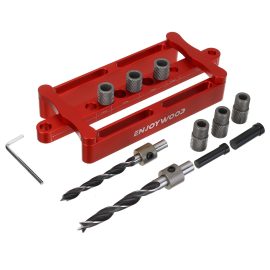 Coupon ENJOYWOOD X320 Self Centering Dowelling Jig Metric Inch Dowel Punch Locator Drilling Tools for Woodworking