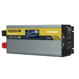 Coupon Excellway 1000W/2000W/3000W/4000W/6000W(Peak) Car Power Inverter 220V-50HZ DC 12V/24V Converter w/LCD Display Dual AC Outlets Dual USB Car Charger for Car Home Laptop Truck