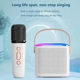 Coupon Y1 bluetooth 5.3 Speaker Portable Speaker with Microphone Stereo Sound RGB Light 1200mAh Battery Outdoors Wireless Speaker – with One Microphone