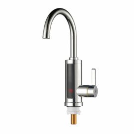 Coupon AGSIVO 3000W Instant Electric Water Heater Faucet Tap Tankless LED Digital Display Stainless Steel EU Plug for Kitchen Bathroom