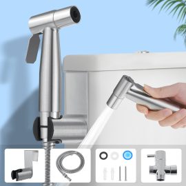 Coupon BVSOIVIA Handheld Toilet Bidet Sprayer Set Kit Stainless Steel Hand Bidet faucet Bathroom Hand Sprayer Shower Head